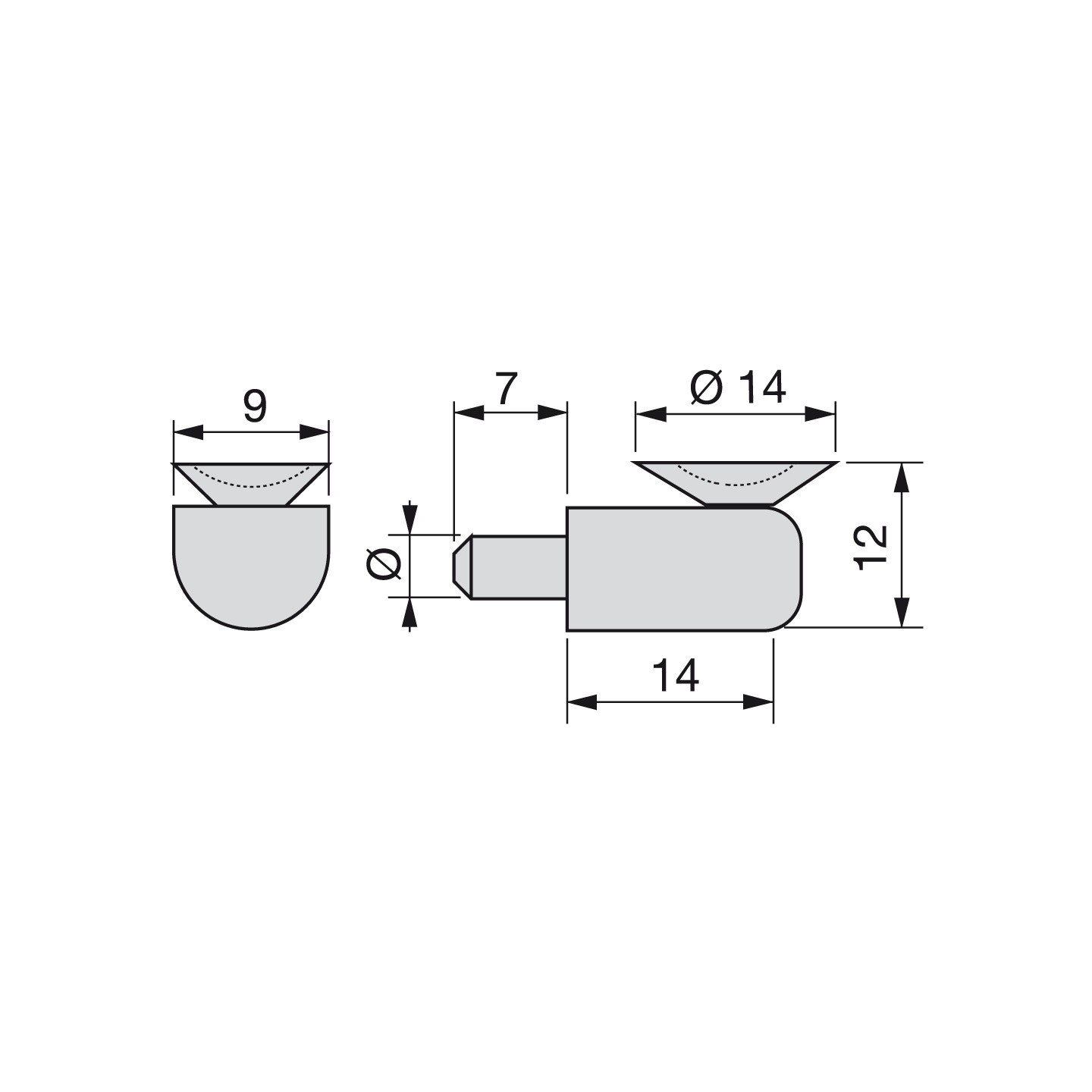 Reggi cristallo con ventosa