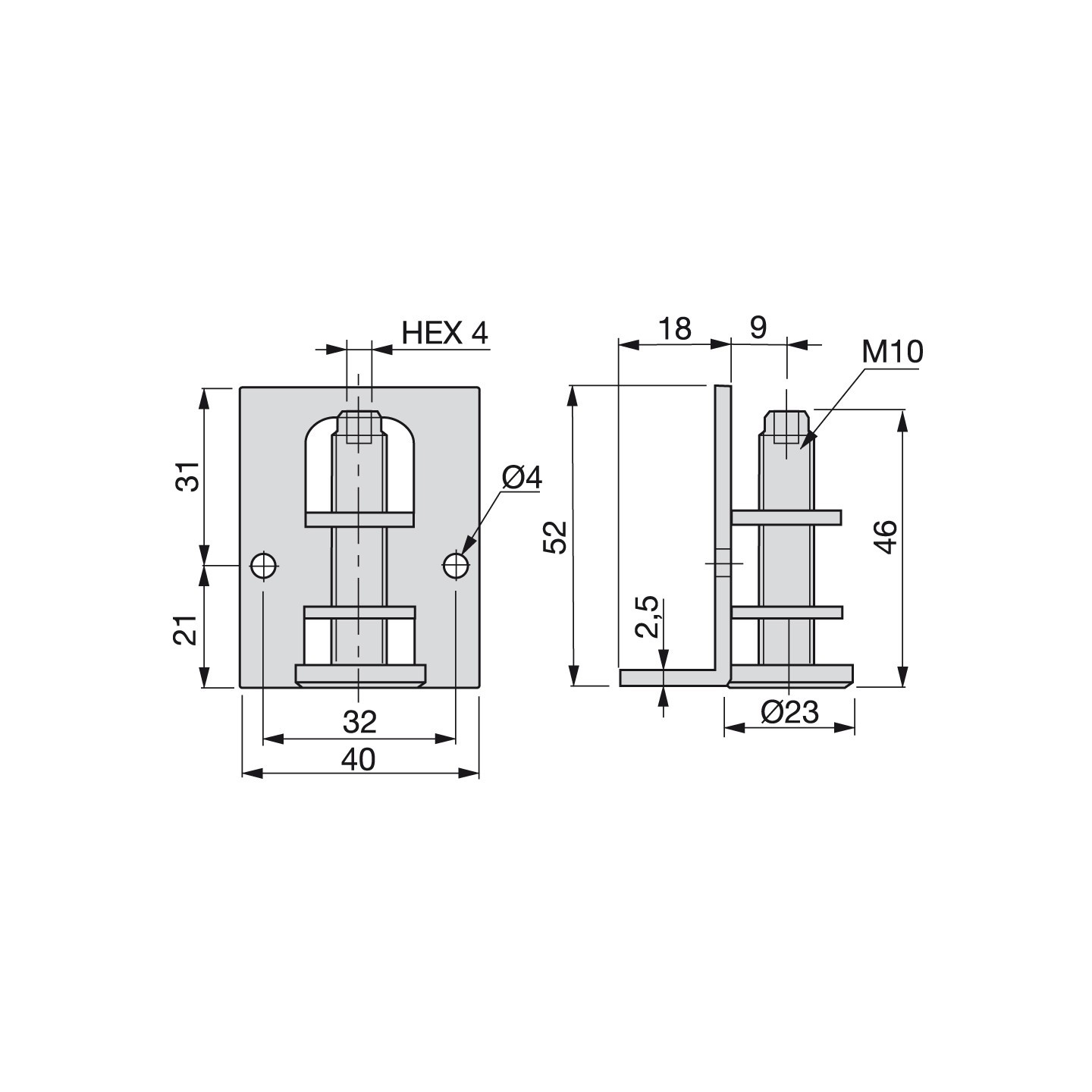 Regolabile a squadra