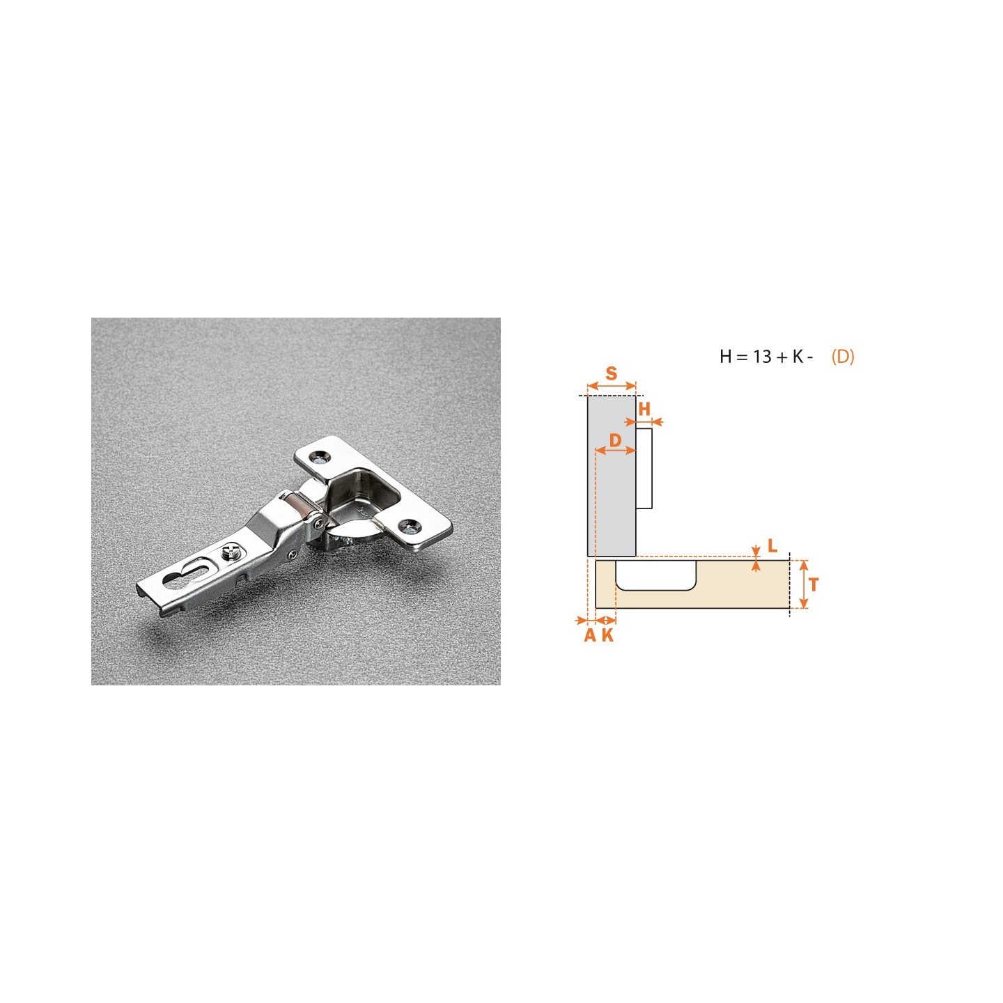 Cerniera Salice anta frigo