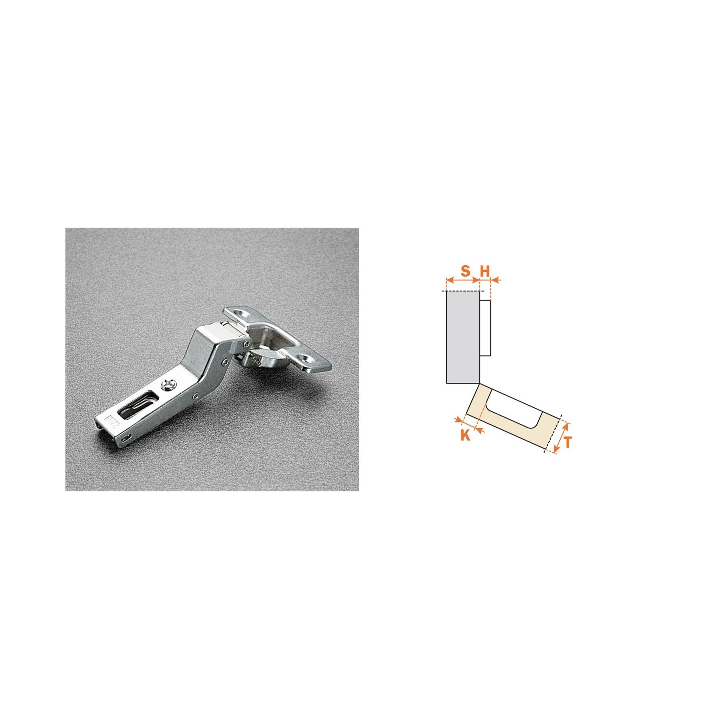 Cerniera ad angolo positivo 24° 2AU