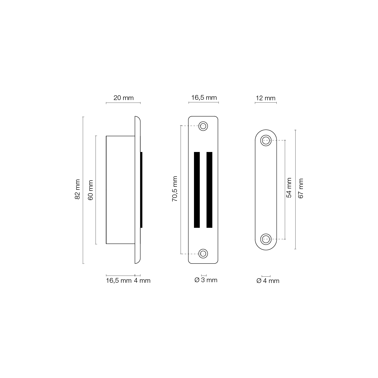 CHIUS.MAGN.INCASSO 12X60 NERA 16,5X82MM 14KG