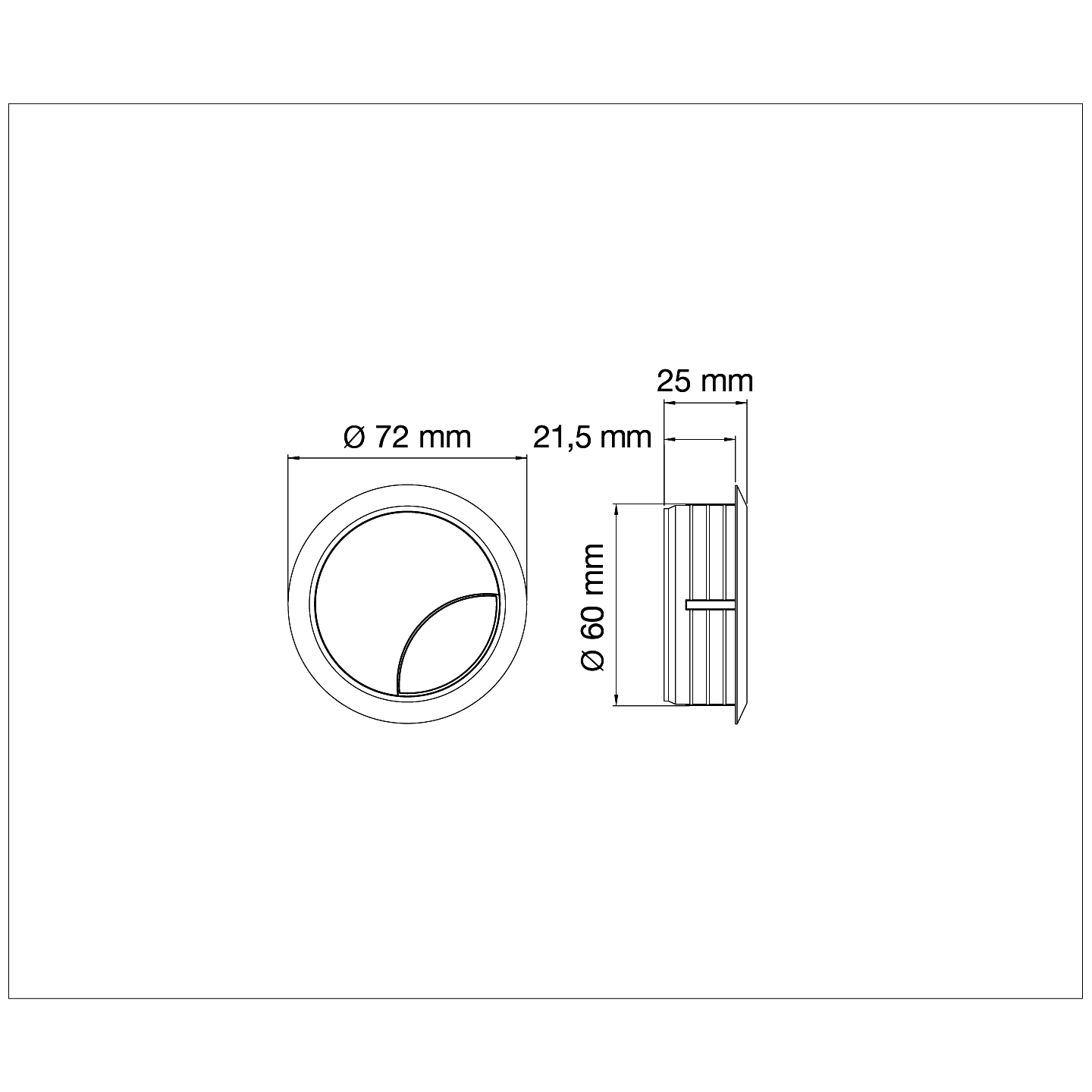 PASSACAVO PLST Ø60 BIANCO