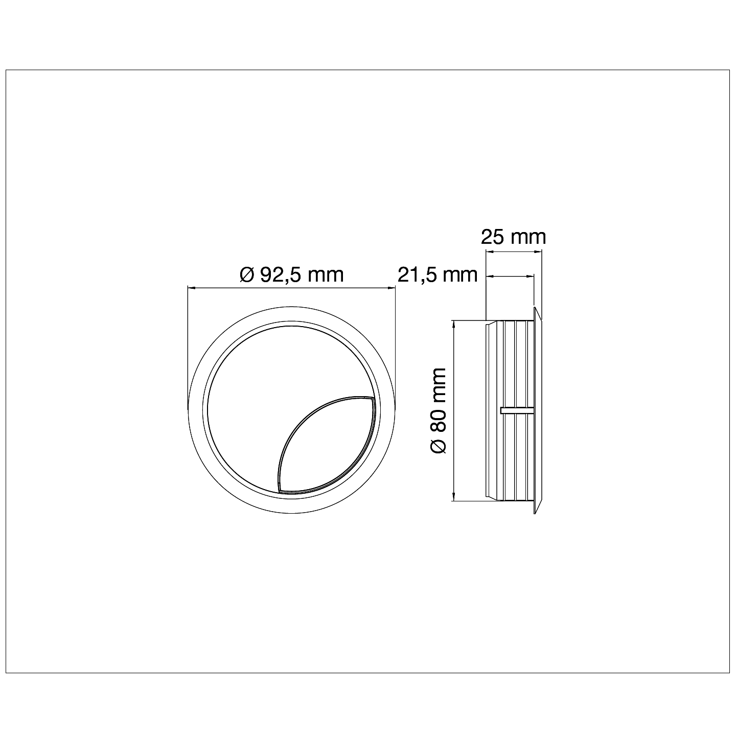 PASSACAVI PLST Ø80 NERO