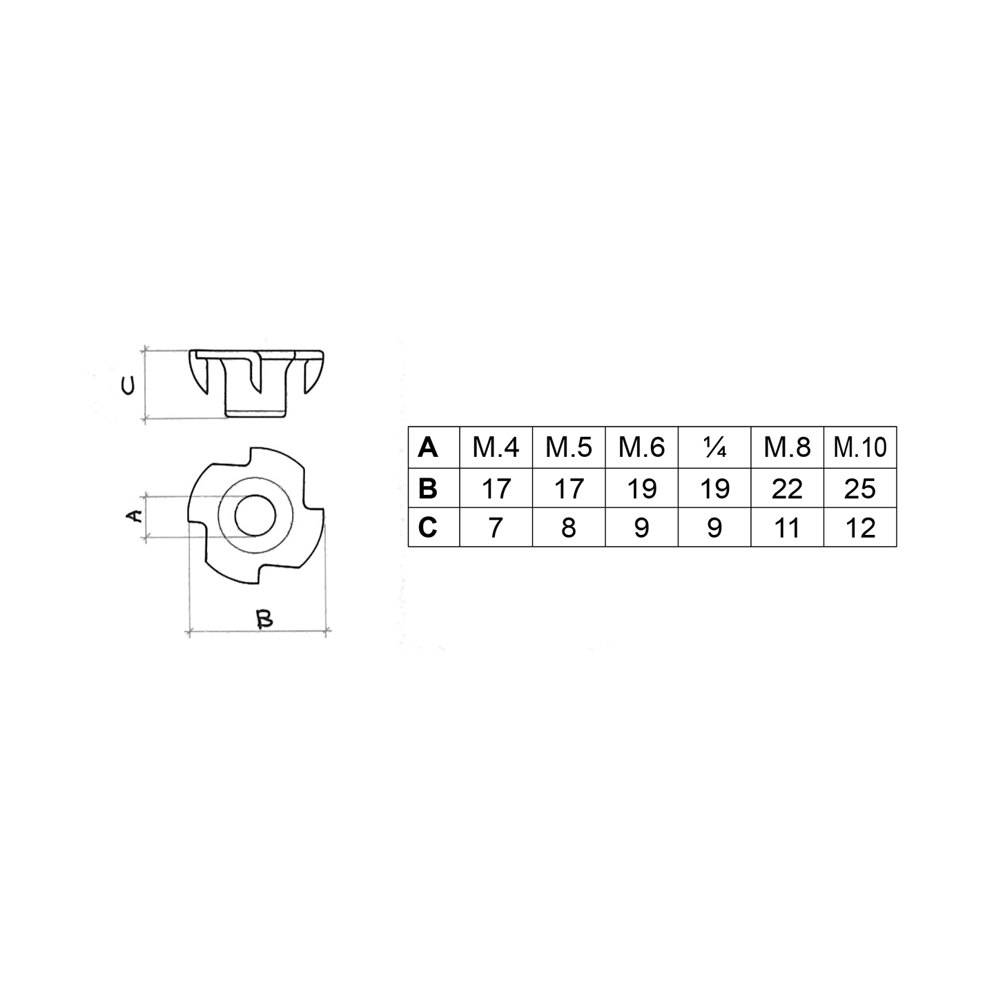 BUSSOLA RAGNO M8 ZINCATA