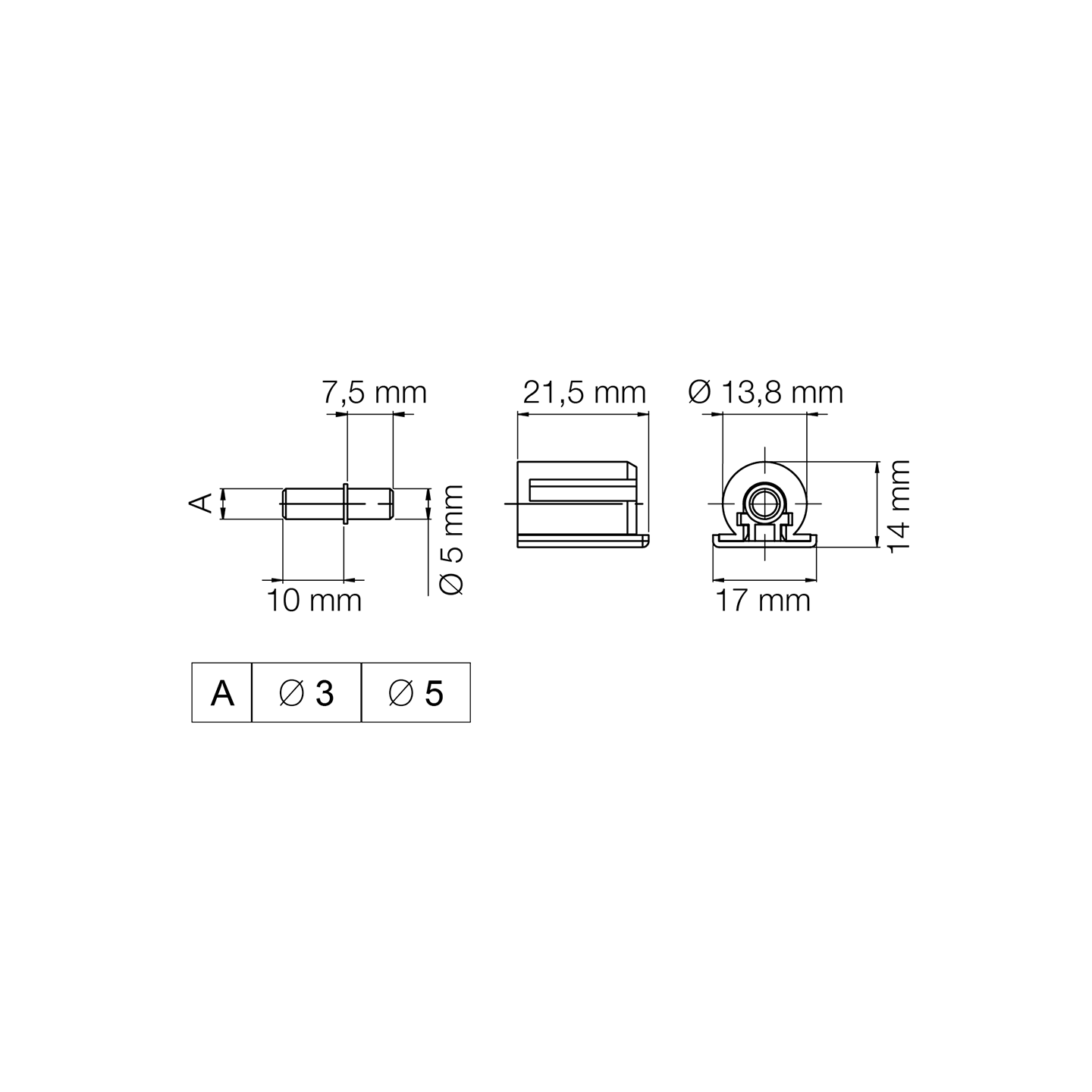 REGGIP.ANTIRIB.NERO C/PER.5X10 FRESATA 21,5X17