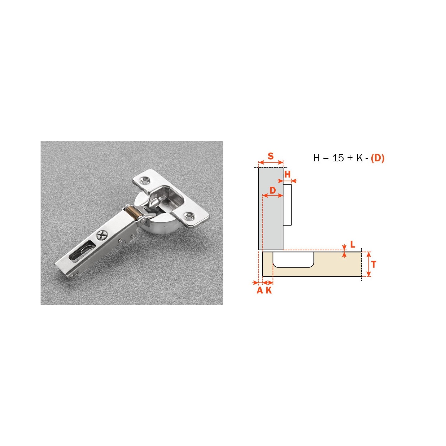 Cerniera Salice Silentia+ 110° Collo 0
