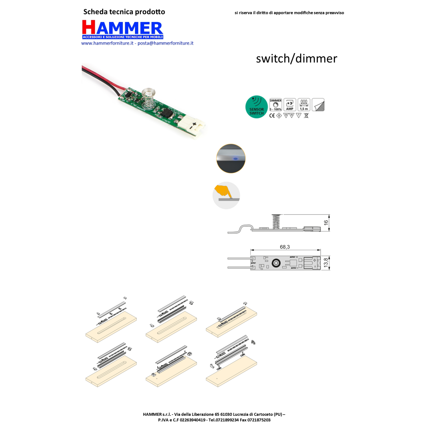 Interruttore Touch Dimmer