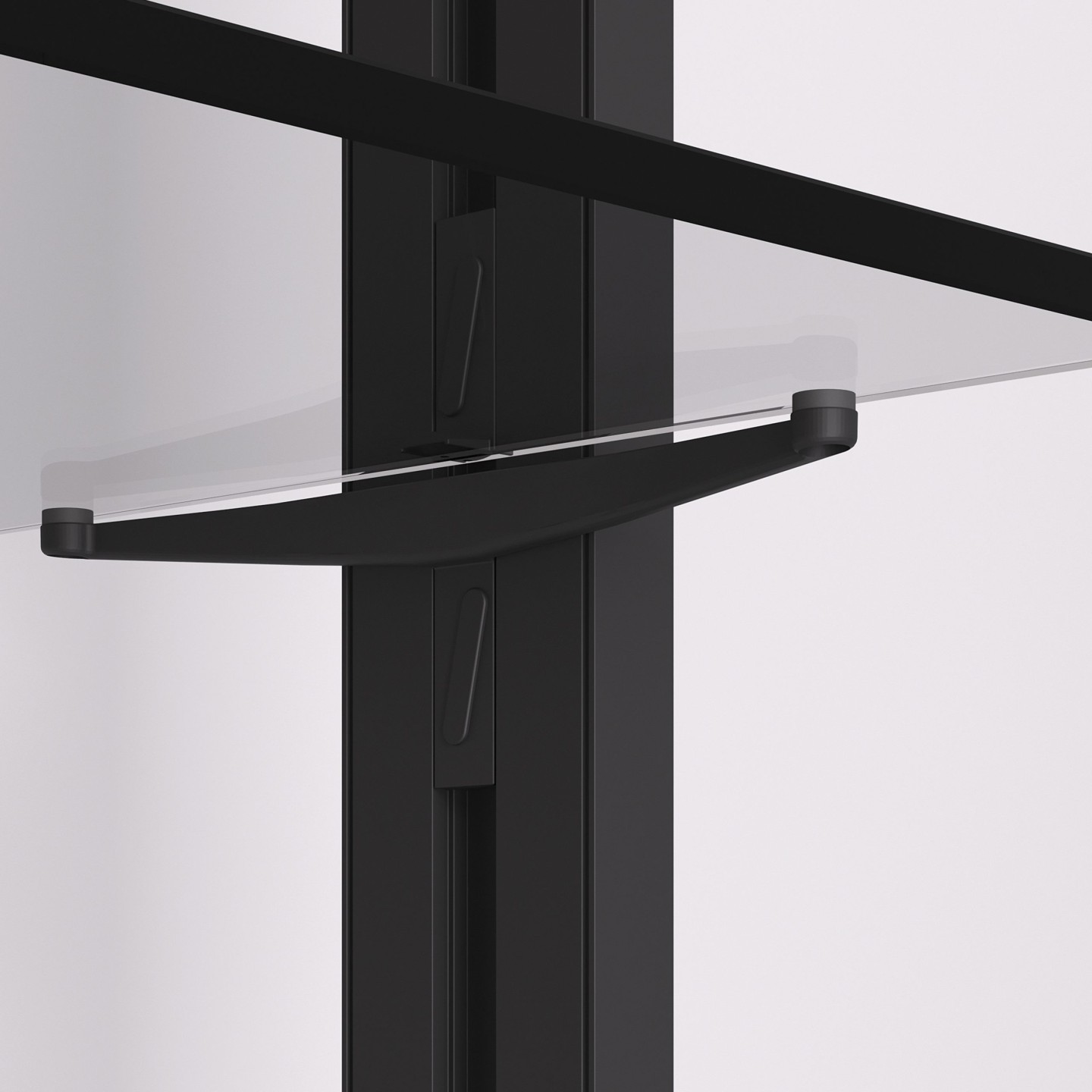 Set staffe Zero per 5 mensole in vetro