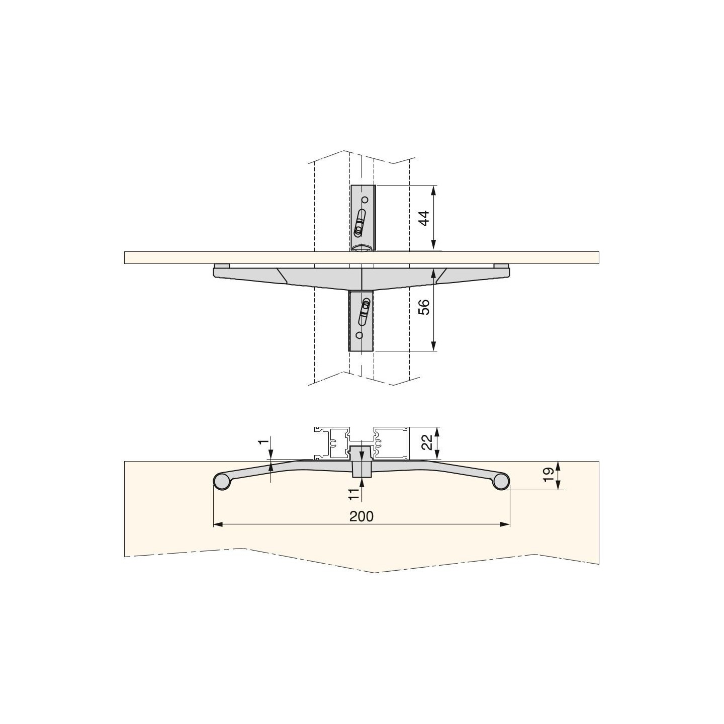 Set staffe Zero per 5 mensole in vetro