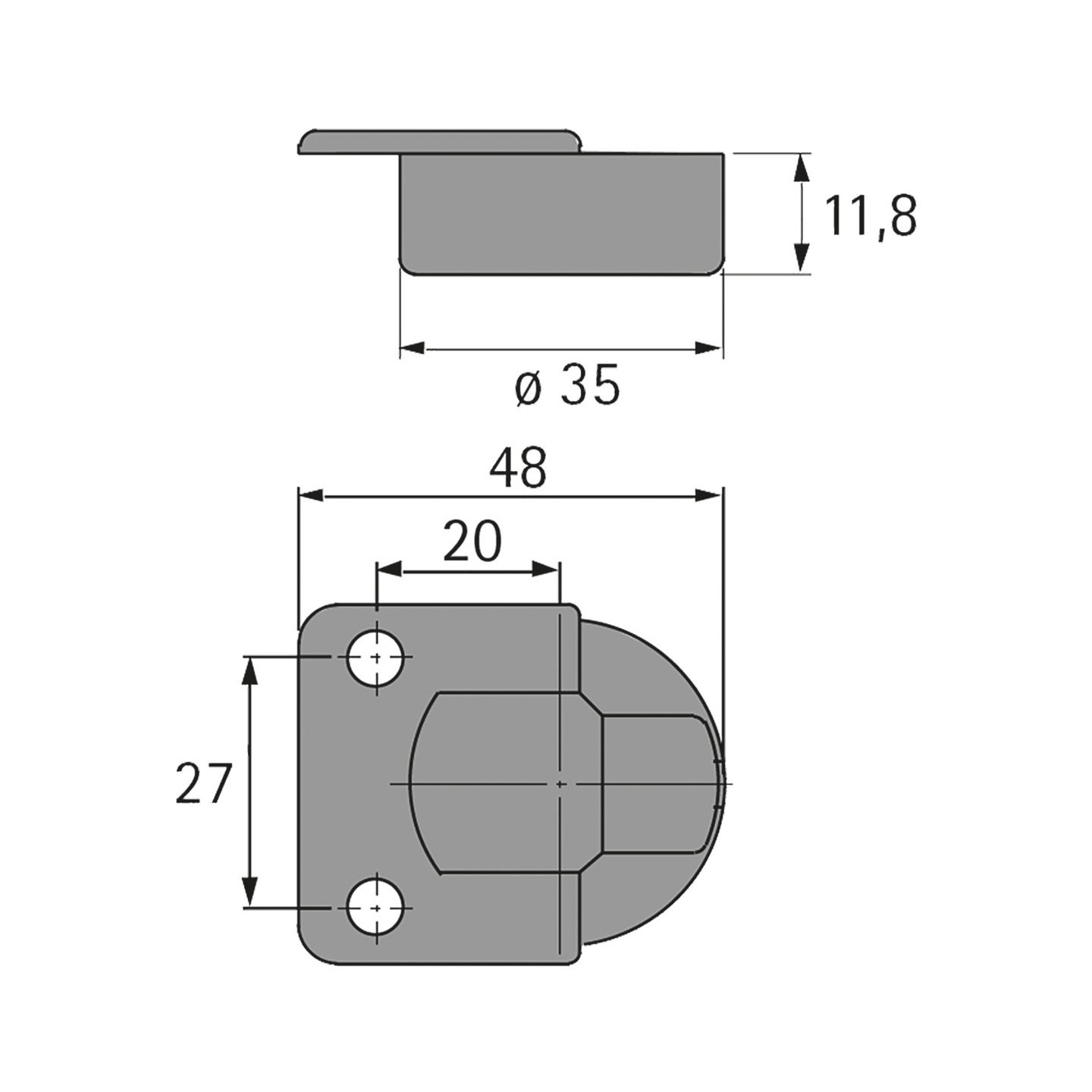 Cerniera per ribalte Markant 7.1 nichelato