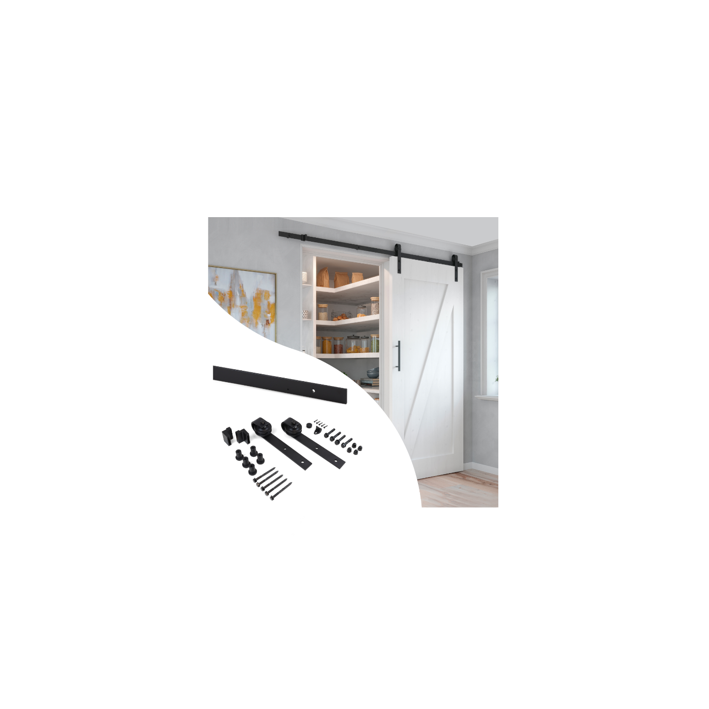 kit porta scorrevole Barn