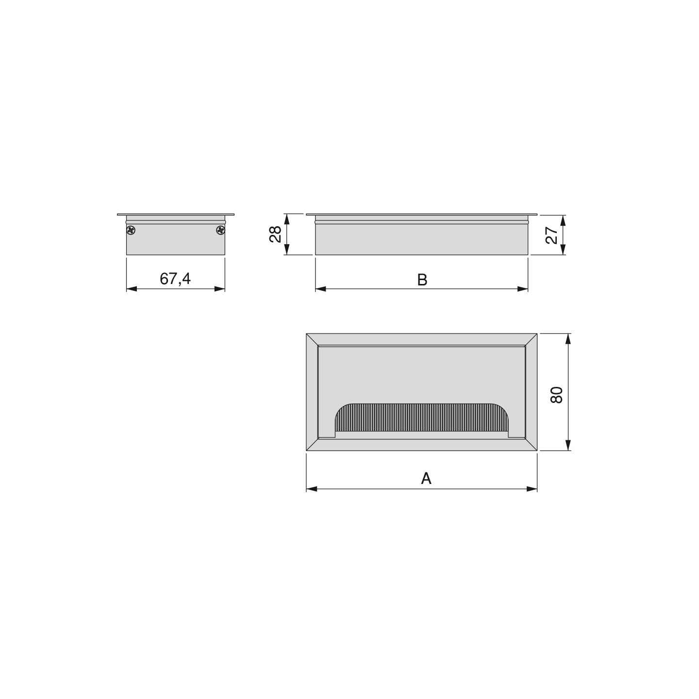 Passacavi Quadrum Nero