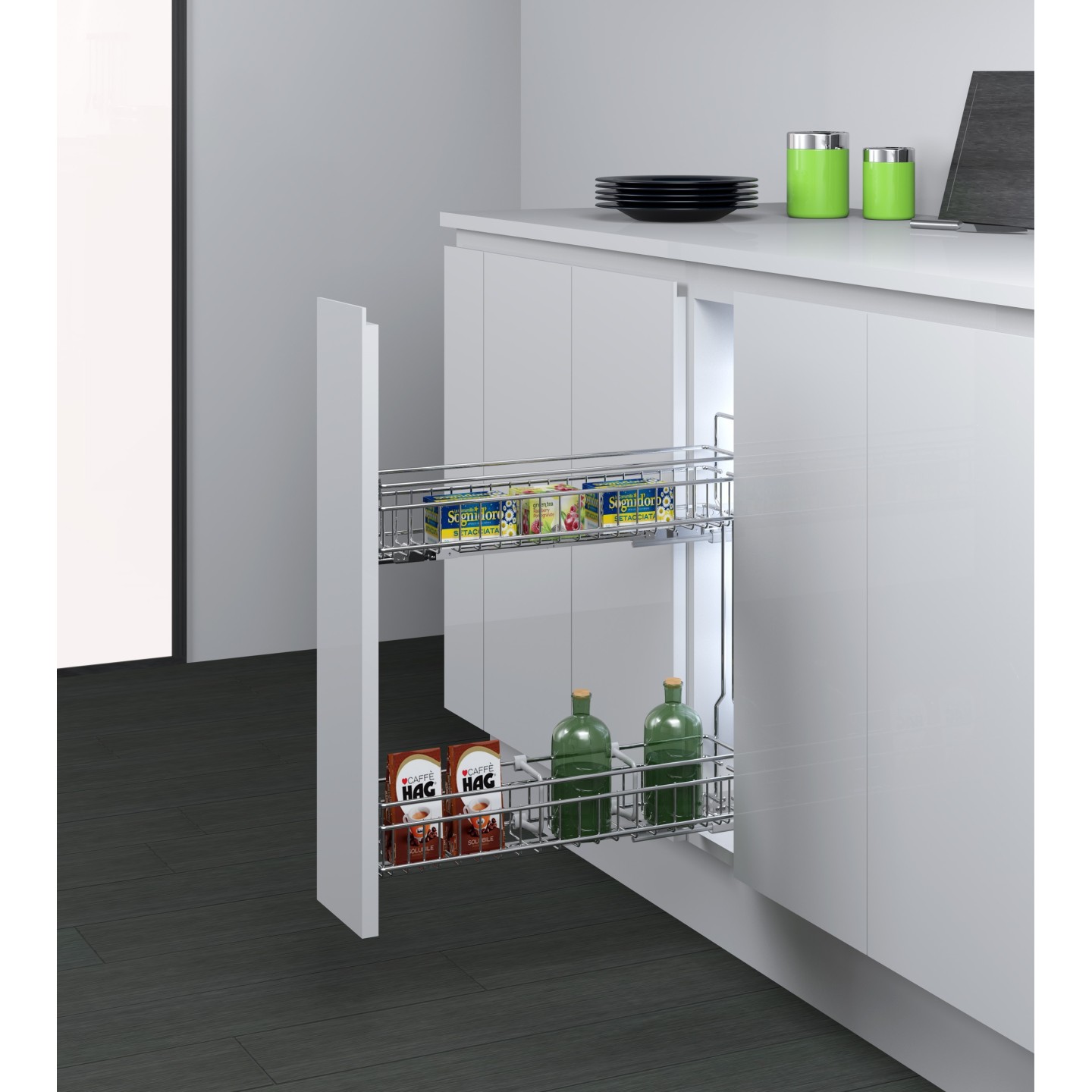 Cestello portabottiglie estraibile