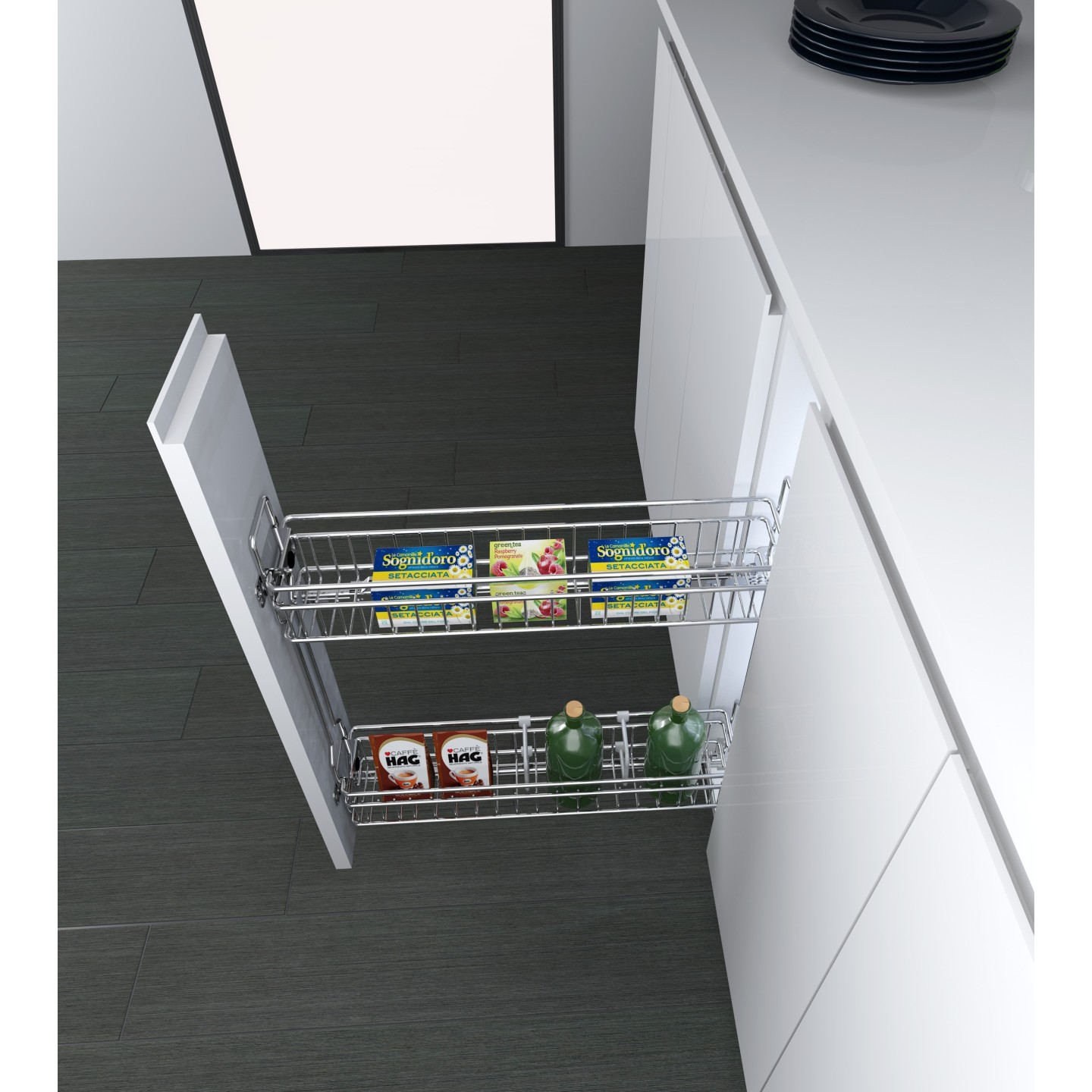 Cestello portabottiglie estraibile