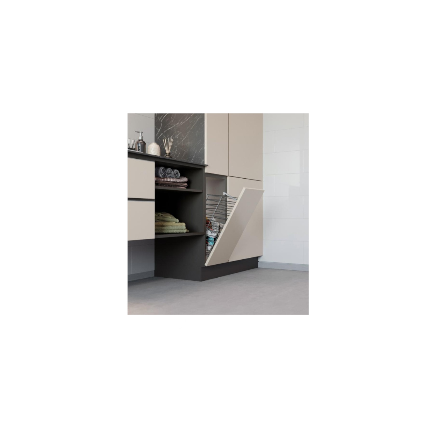 Cesto biancheria ante a ribalta