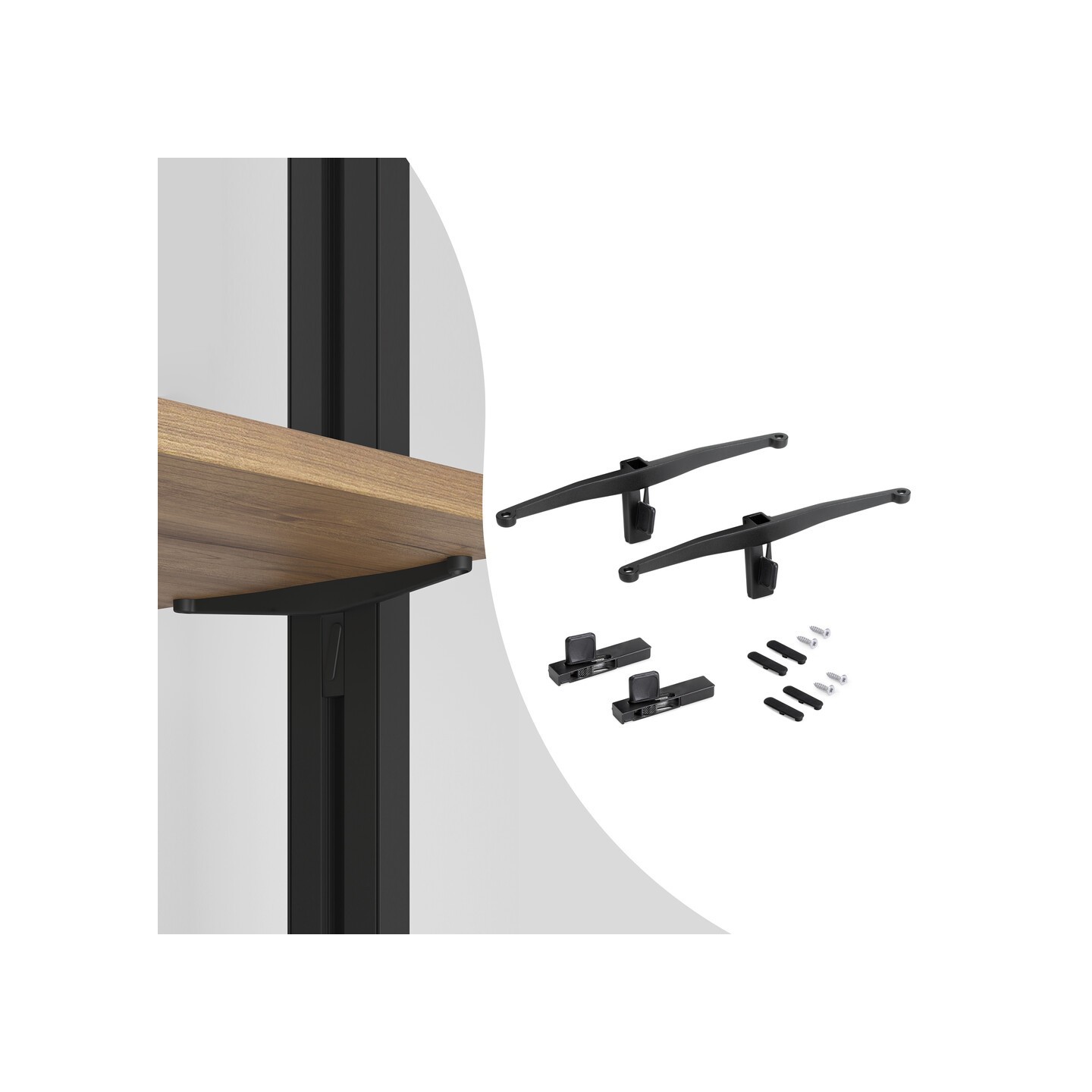 SET STAFFE ZERO M/LEGNO NERO