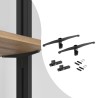 SET STAFFE ZERO M/LEGNO NERO