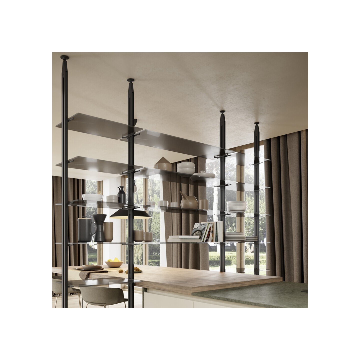 SET STAFFE ZERO M/VETRO NERO