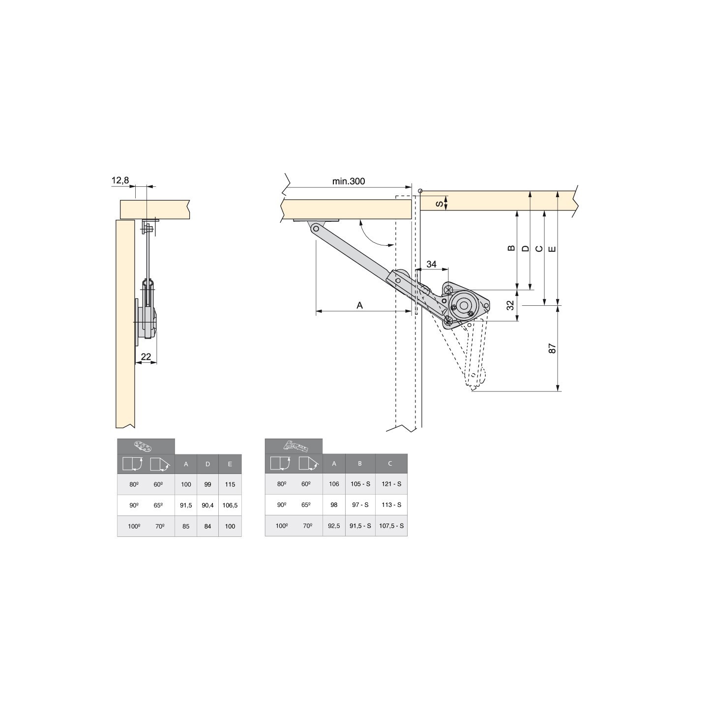 Braccetto LAMP per pensili