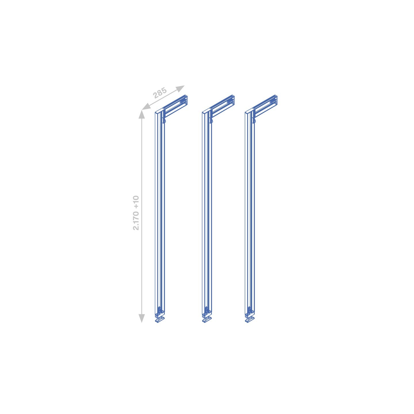 SET 3 PROF.ZERO NERO RAL9005 2115/210MM