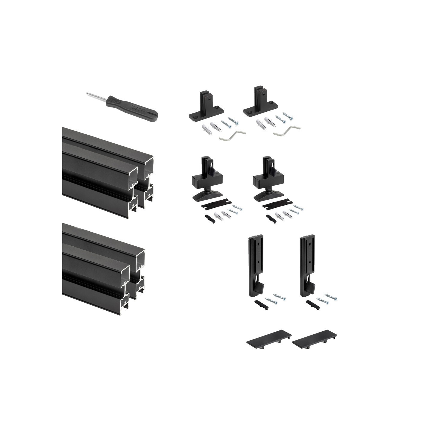 SET 2 PROF.ZERO NERO RAL9005 2115/210MM