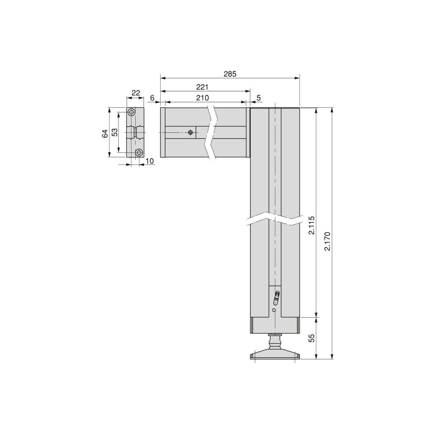 SET 2 PROF.ZERO NERO RAL9005 2115/210MM