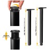 KIT 4 GAMBE TAVOLO NERO Ø60X710