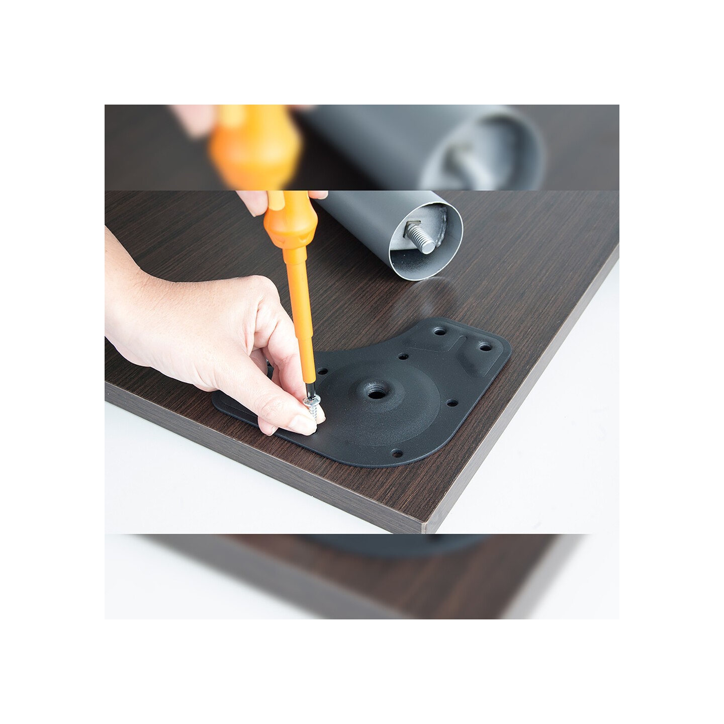 KIT 4 GAMBE TAVOLO VER.ALLUM. Ø60X710