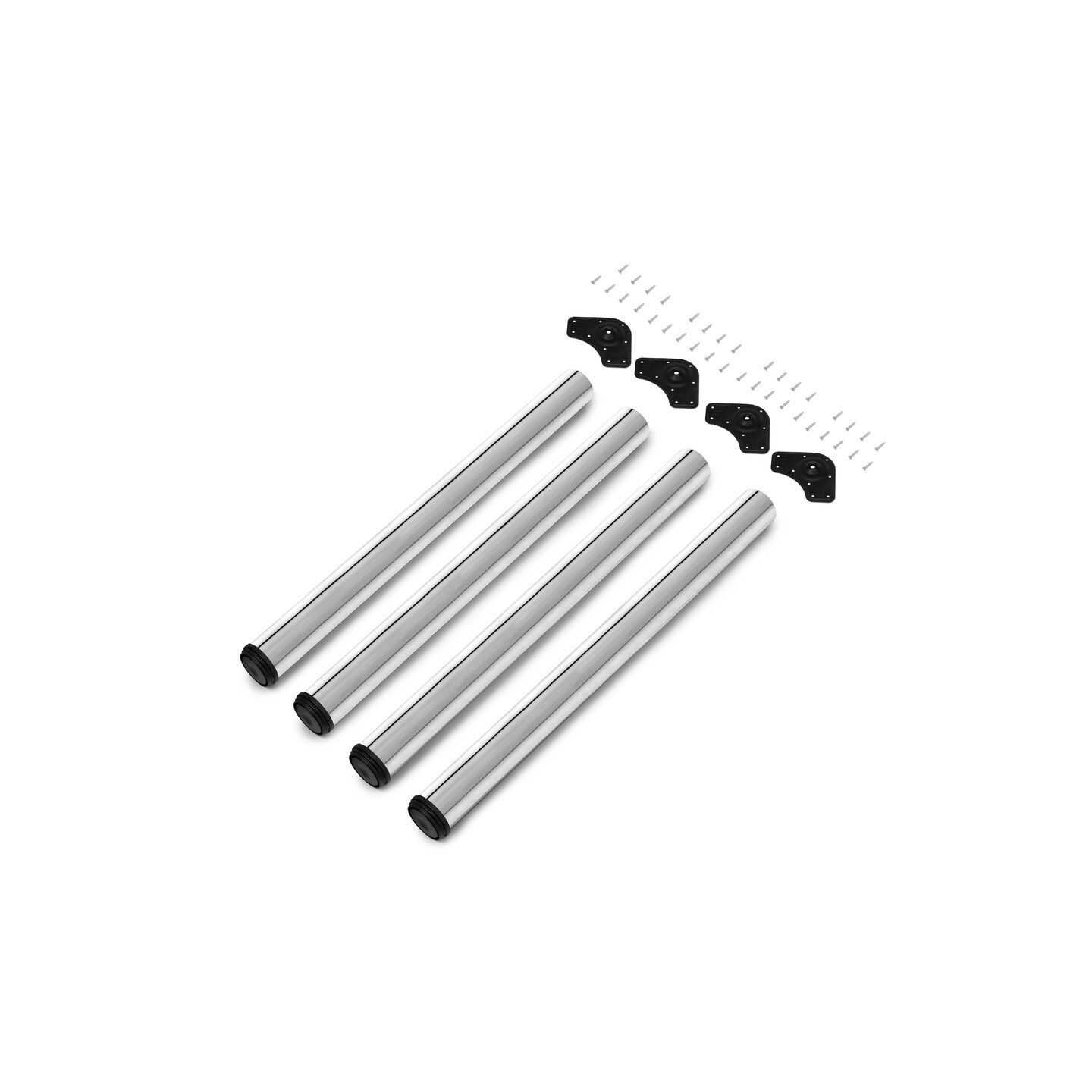 KIT 4 GAMBE TAVOLO CR.LUCIDO Ø60X710