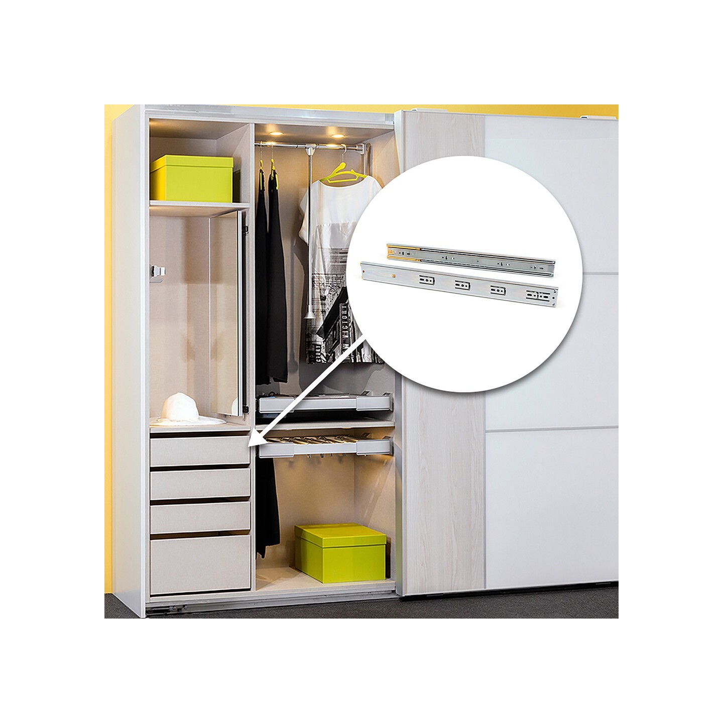 GUIDA A SF.E.T.30KG SOFT CLOSE 500MM