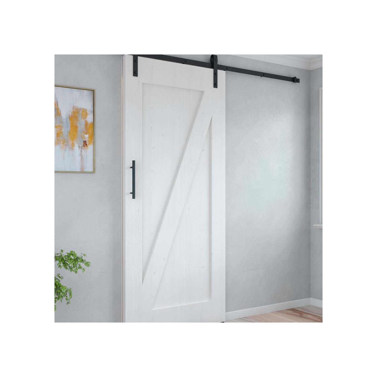 BARN PORTA SCOR. RUSTICO NERO 2MT