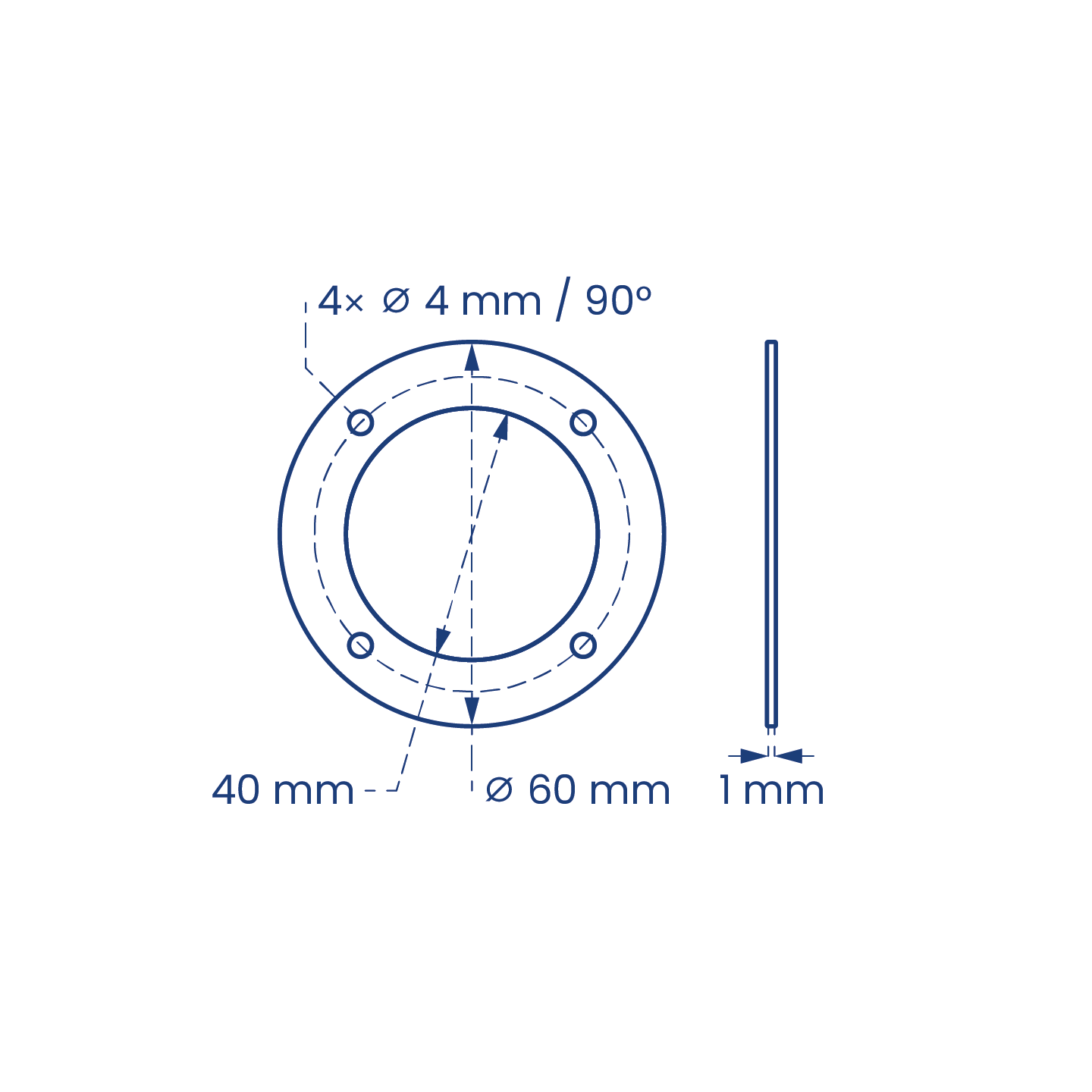 SPESSORE FITLOCK Ø60 1MM