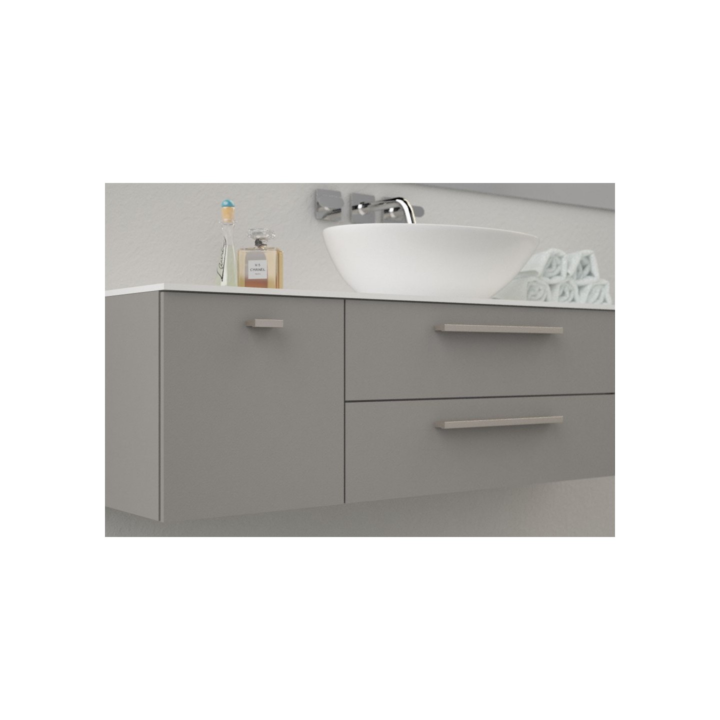 MANIGLIA 3990 NIKEL SATINATO INT. DA 64 A 160