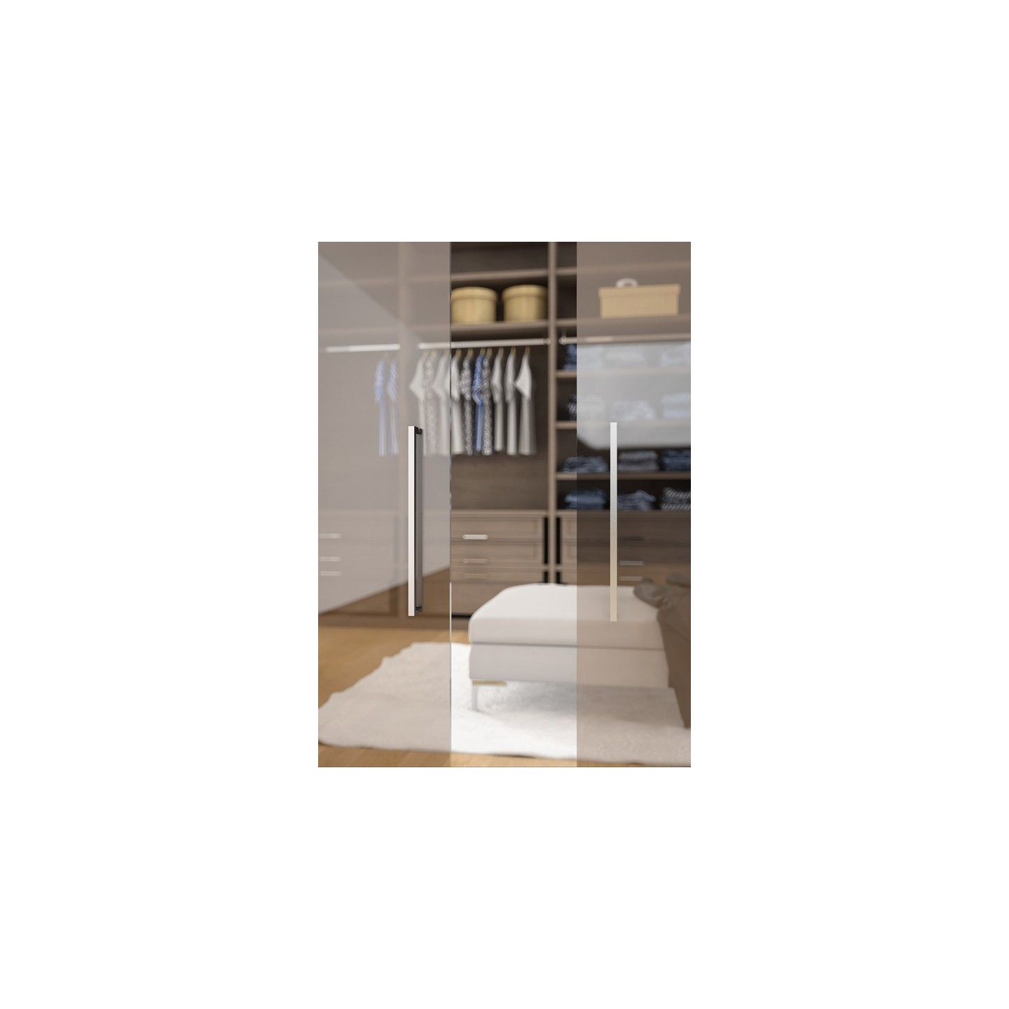 MANIGLIA P/VETRI 3131 NIK SAT. INT.320