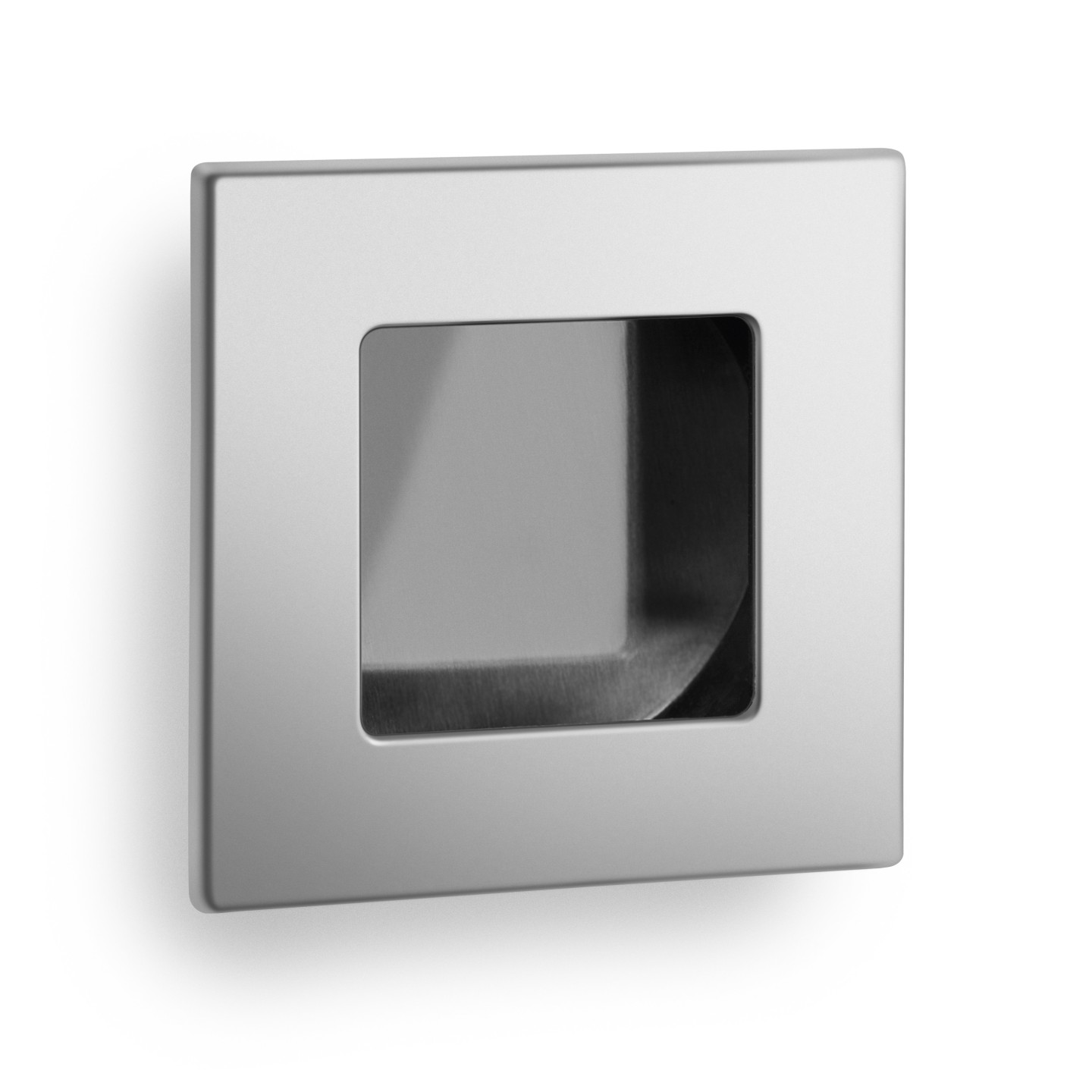 MANIGL. INCASSO QUADRA ARGENTO Ø35 4X4